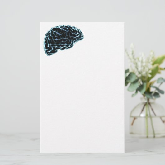 X線脳側面（青） 便箋 (スタンド正面)