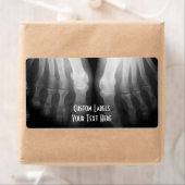 X線足ヒト骨格ボーンブラック&ホワイト ラベル (インサイチュ)