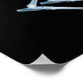 X線骨格の青い悪い犬 ポスター (角)