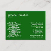 X線魚 – 深い草グリーン 名刺 (裏面)