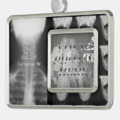 X線3 (オリジナル) シルバープレートフレームオーナメント (左)