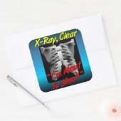 X線、ステッ澄んカー スクエアシール (封筒)