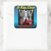 X線、ステッ澄んカー スクエアシール (バッグ)