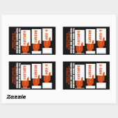 X線、ラジウム、手術 長方形シール (シート)