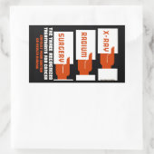 X線、ラジウム、手術 長方形シール (バッグ)