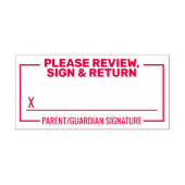 X署名欄を使用してサインリターンを確認する セルフインキングスタンプ (デザイン)