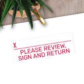 X署名欄を使用してサインリターンを確認する セルフインキングスタンプ