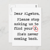 X親愛をストップ頼は代数でお願い ポストカード (正面/裏面)