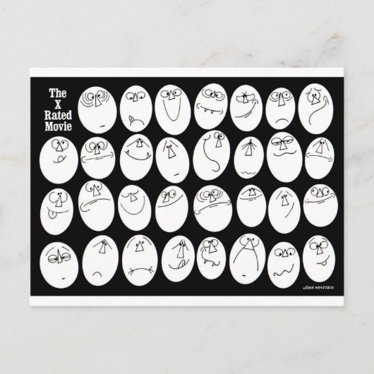 X評価の映画 ポストカード (正面)