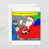 x02 Santaはメールや文字を打つと運転 – 漫画 シーズンポストカード (正面/裏面)