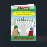 x04クリスマスにはユダヤ人になるのがおもしろいだ。 シーズンカード<br><div class="desc">ユダヤ人のフォーク楽しむもクリスマスの季節が来る！この（ユダヤ教）メノラーショベルおもしろいの仕事はおもしろい。</div>