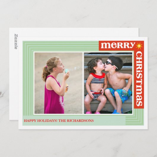 x2のまわりでメリー シーズンカード (正面/裏面)