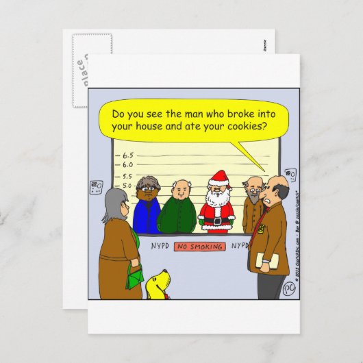 x27サンタがあなたの家の漫画に侵入した シーズンポストカード (正面/裏面)