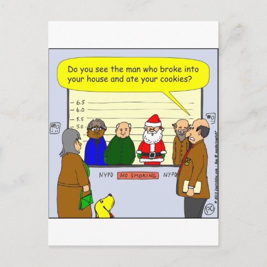 x27サンタがあなたの家の漫画に侵入した シーズンポストカード (正面)