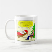 x30サンタは彼のセラピスト-漫画に話します コーヒーマグカップ (左)