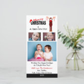 X4トナカイのキャンディ・ケーンのクリスマスカード シーズンカード (スタンド正面)