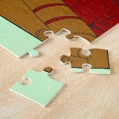 x55ネコお尻ヤドリギクリスマス漫画 ジグソーパズル (側面)