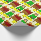 x55ネコお尻ヤドリギクリスマス漫画 ラッピングペーパー (角)