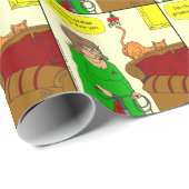 x55ネコお尻ヤドリギクリスマス漫画 ラッピングペーパー (ロールコーナー)