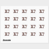 X7円 ラウンドシール (シート)