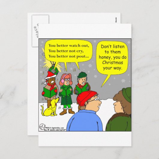 x72クリスマスの風変わりをする シーズンポストカード (正面/裏面)