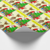 x79他のトナカイの漫画 ラッピングペーパー (角)