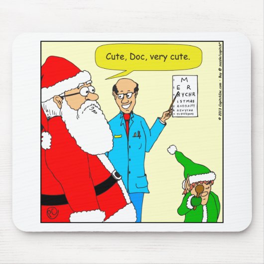 x80かわいいアイドクターチャートの漫画 マウスパッド (正面)