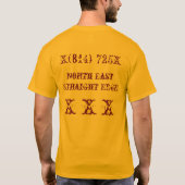 x814725x2の北の東のまっすぐな端 tシャツ (裏面)