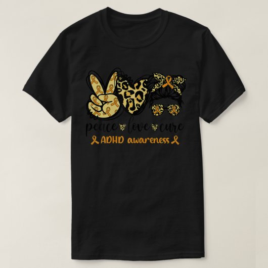 X8XMピースラブキュールオランリボンADHD認識度M Tシャツ (デザイン正面)
