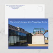 X：世界最大のボトル船モデル？ ポストカード (正面/裏面)