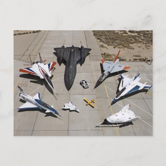X-31、F-15S/MTD、SR-71、F-106、F-16XLポストカード ポストカード (正面)