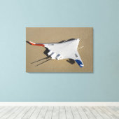 X-48Bブレンドウイング体無人航空機2 キャンバスプリント (インサイチュ (ウッドフロア))