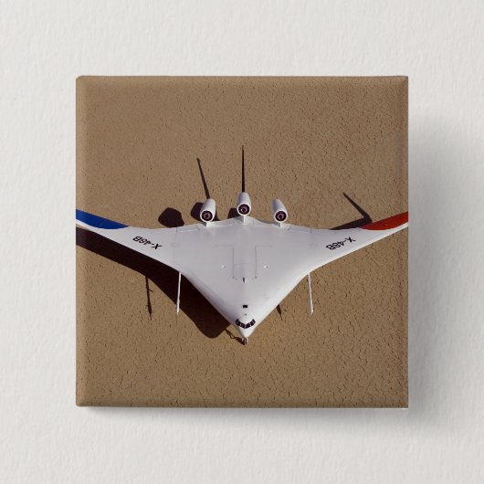 X-48Bブレンドウイング体無人航空機3 缶バッジ (正面)