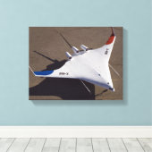 X-48Bブレンドウイング体無人航空機 キャンバスプリント (インサイチュ (ウッドフロア))