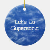 X-59低ブーム超音速ジェット機 セラミックオーナメント (裏面)