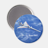 X-59低ブーム超音速ジェット機 マグネット (正面/裏面)