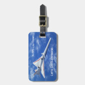 X-59低ブーム超音速ジェット機 ラゲッジタグ (正面縦)