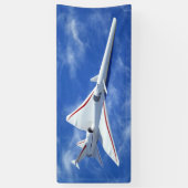X-59低ブーム超音速ジェット機 横断幕 (縦)