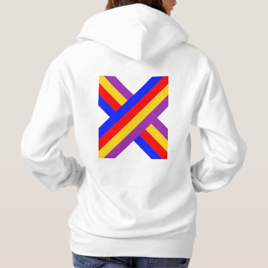 X colourful design パーカ (裏面)