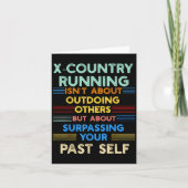 X-country Running Is Outwork Your Past Self Sitive カード (正面)