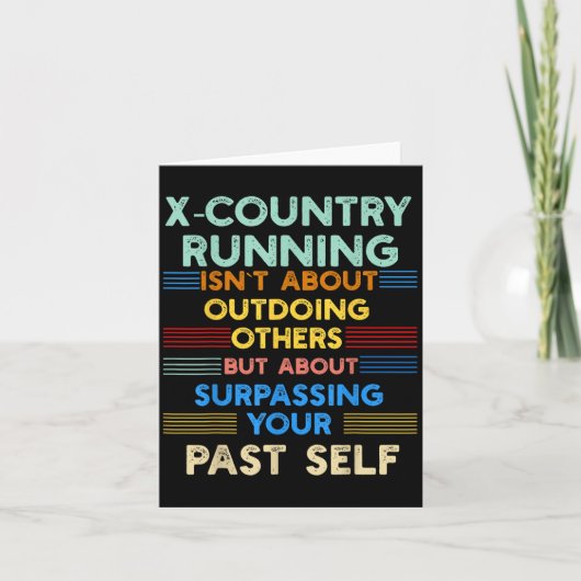 X-country Running Is Outwork Your Past Self Sitive カード (正面)