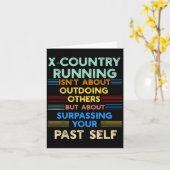 X-country Running Is Outwork Your Past Self Sitive カード (黄色い花)