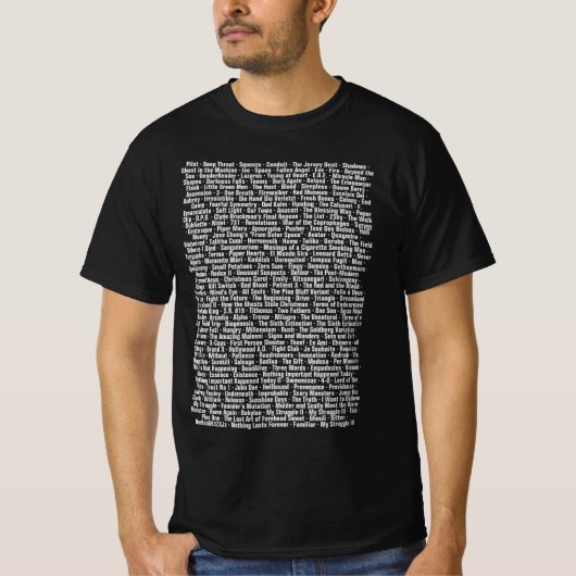 X-Files episode and movie titles  Tシャツ (正面)