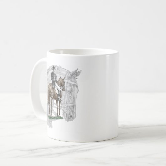 X-Haltソリュートドレッセージホース コーヒーマグカップ (正面左)