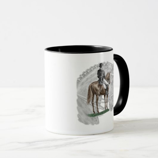 X-Haltソリュートドレッセージホース マグカップ (正面右)