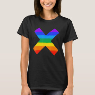 X Lgbtqゲイ権利誇りを持ったプライドレインボー Tシャツ