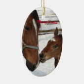 X-masのオーナメントかロバ及び子馬 セラミックオーナメント (右)