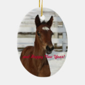 X-masのオーナメントかロバ及び子馬 セラミックオーナメント (裏面)