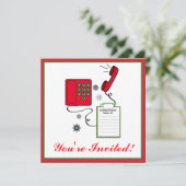 X-masのパーティの招待状: 医学または歯科医院 招待状 (スタンド正面)