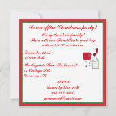 X-masのパーティの招待状: 医学または歯科医院 招待状 (裏面)